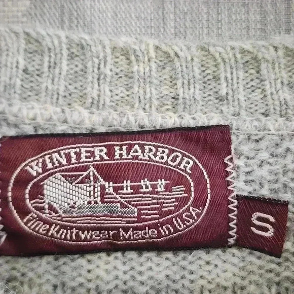 Vintage Winter Harbor Wool Striped Crew Neck Men's Sweater S - Picture 6 of 7